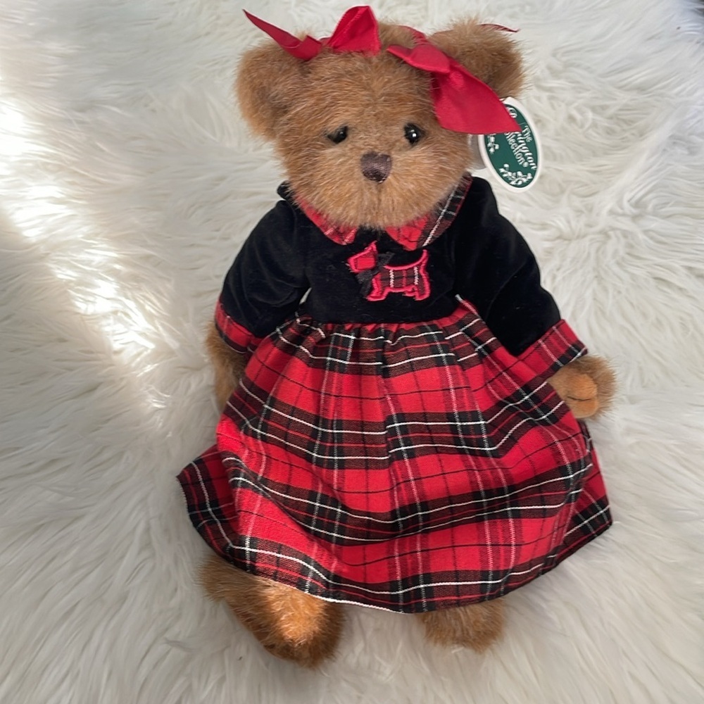 The Bearington Collection Mandy MacTerrier stuff bear with stand